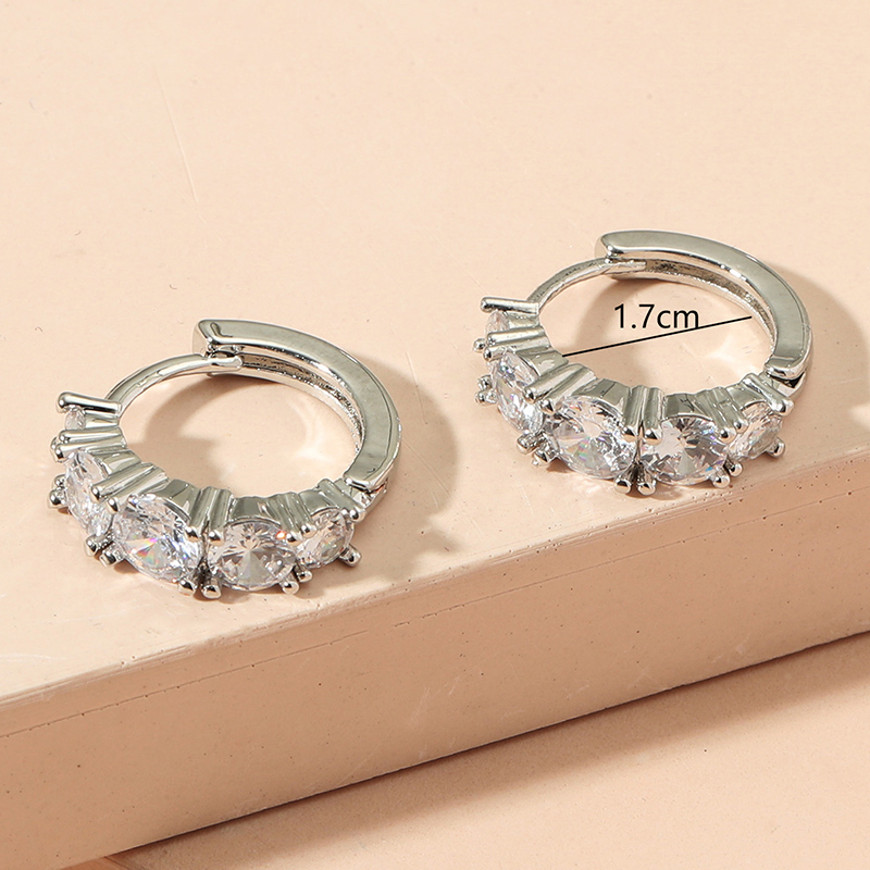 Copper Inlaid Zircon Elegant High-end Ear Ring display picture 6