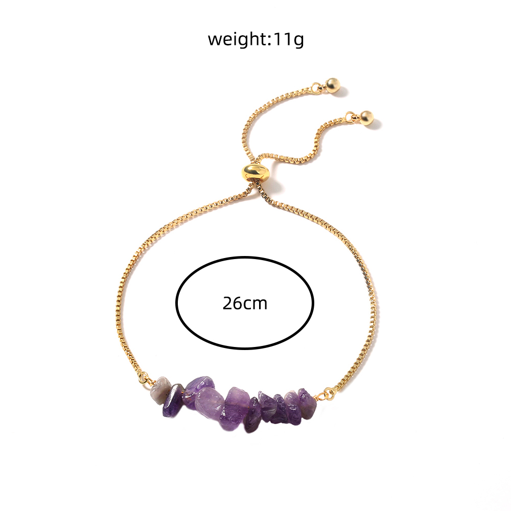 Fashion New Jewelry Purple Natural Stone Element Venice Bracelet display picture 2