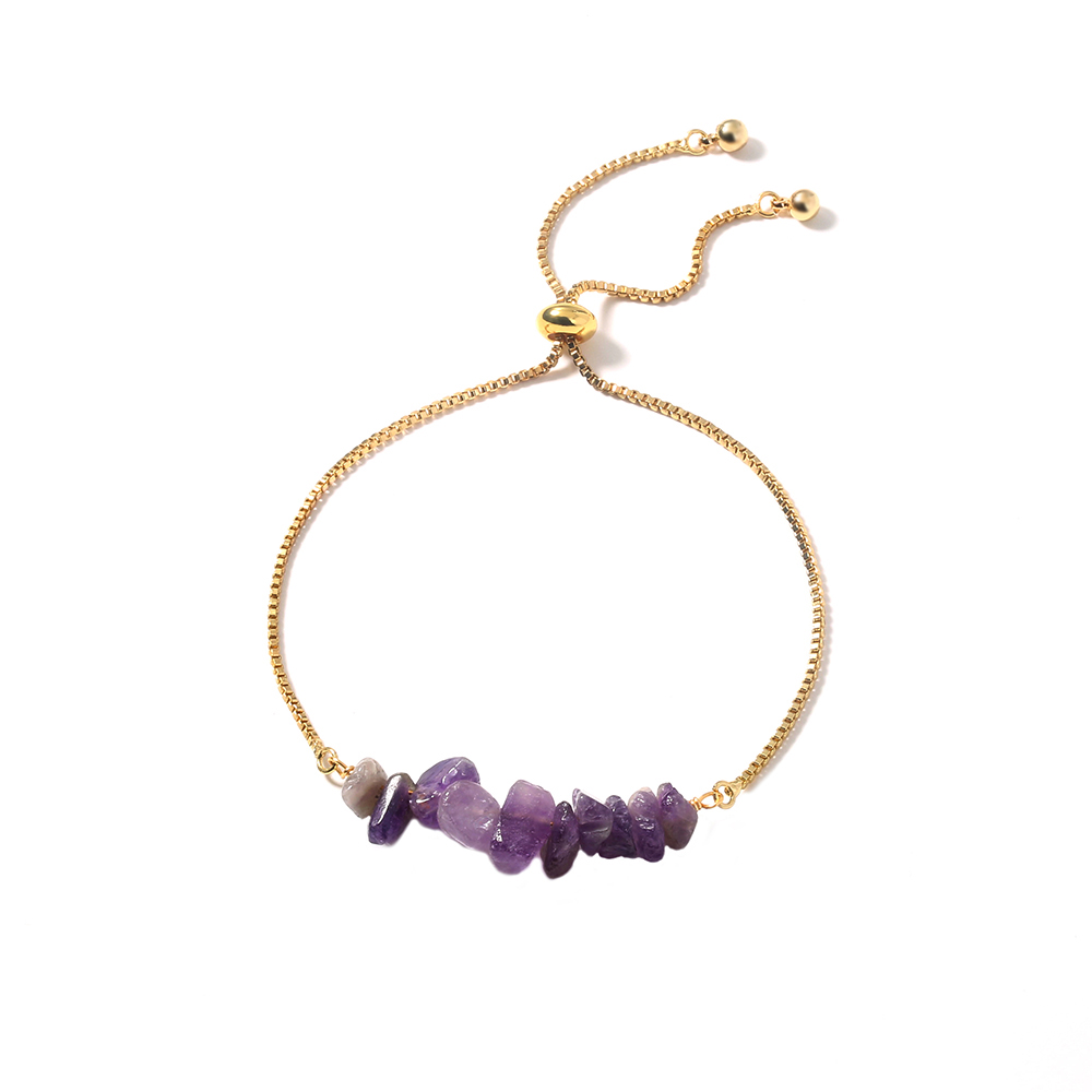 Fashion New Jewelry Purple Natural Stone Element Venice Bracelet display picture 6