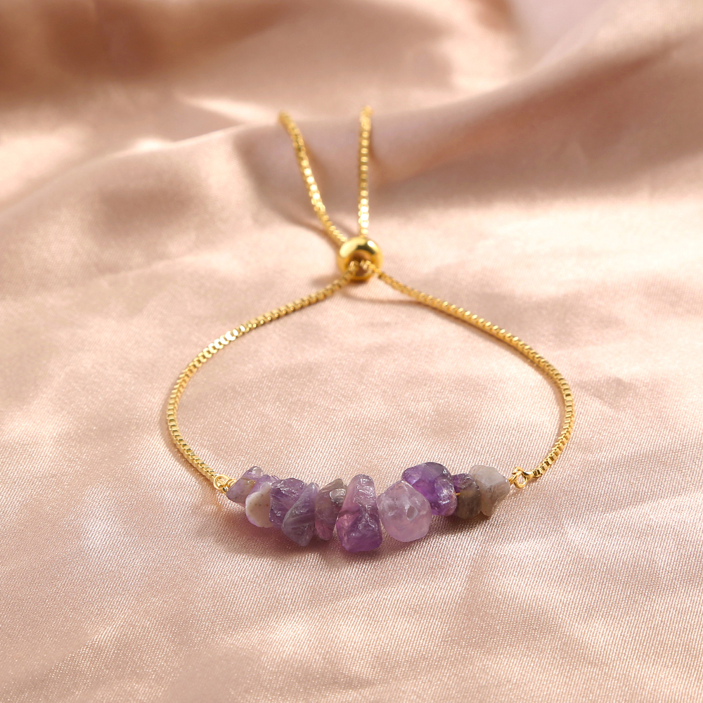 Fashion New Jewelry Purple Natural Stone Element Venice Bracelet display picture 7