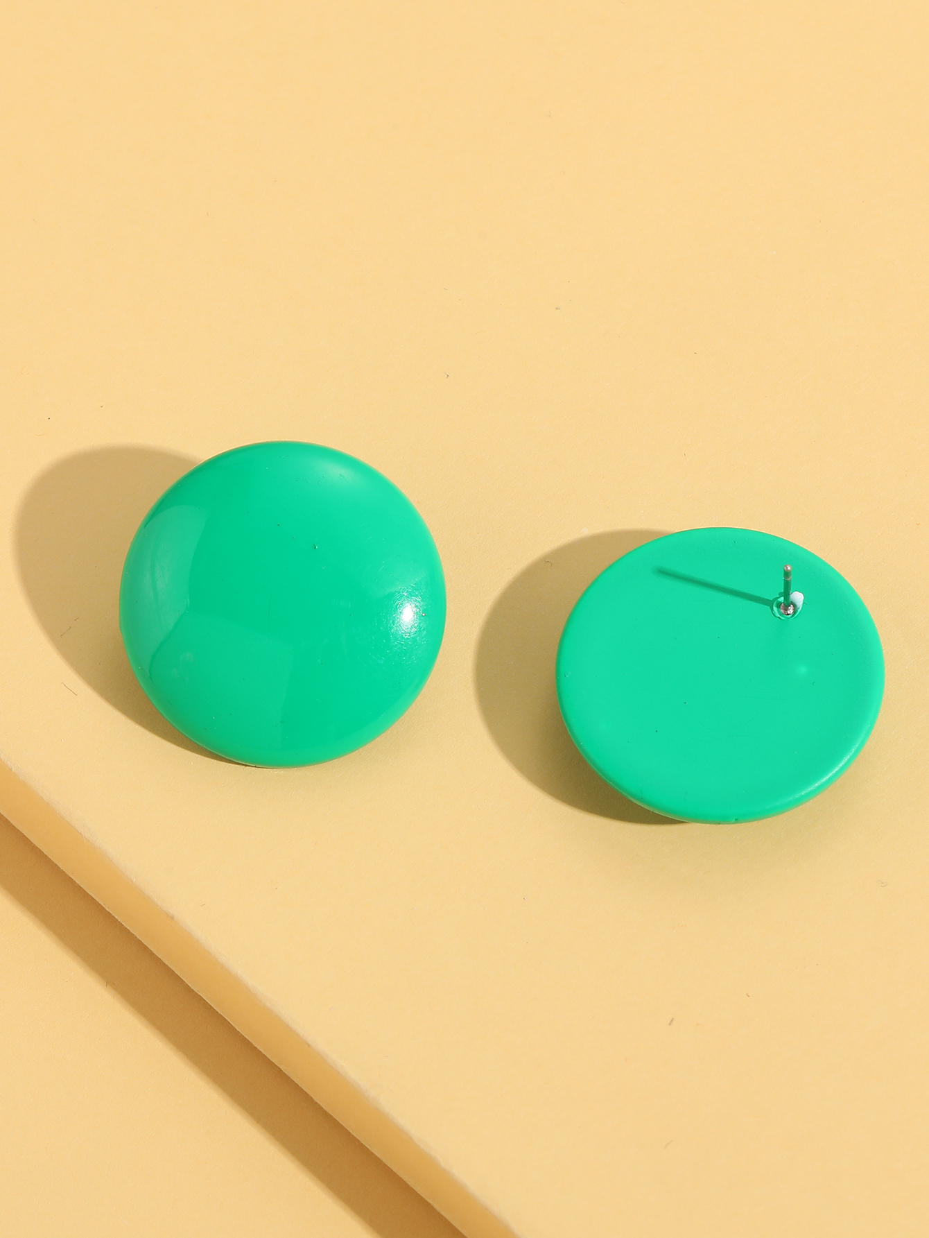 Fashion Semicircle Simple Candy Color Sweet Cute Resin Stud Earrings display picture 5