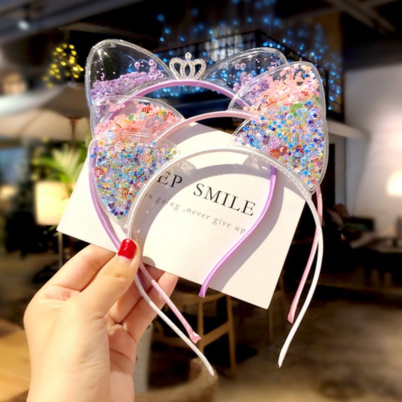 Children's Cute Cat Ear Crown Headband Hairpin display picture 1