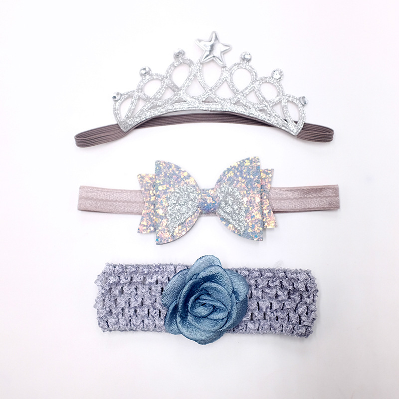 Conjunto De 3 Piezas De Diadema De Corona Amarilla display picture 2