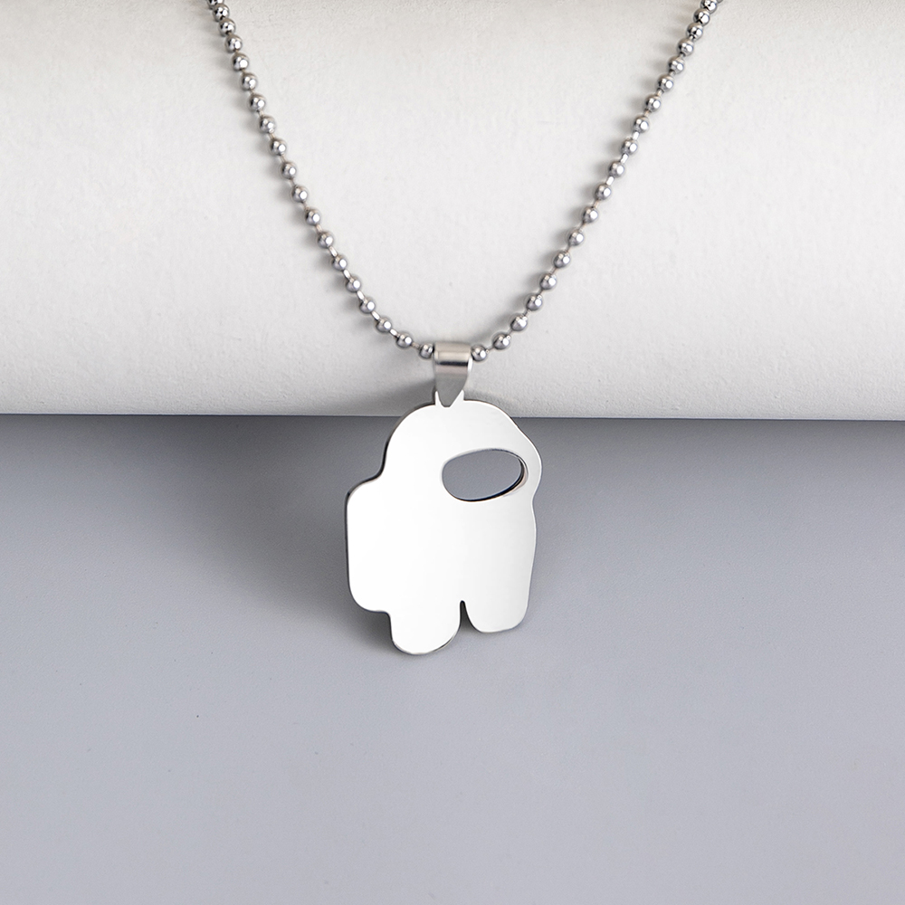304 Stainless Steel Cartoon Style Japanese Style Astronaut Game Necklace display picture 3