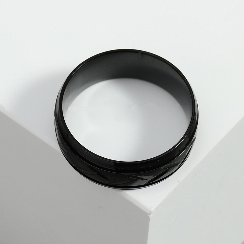 Fashion Ornament Popular Simplicity Stainless Steel Tire Ring display picture 3