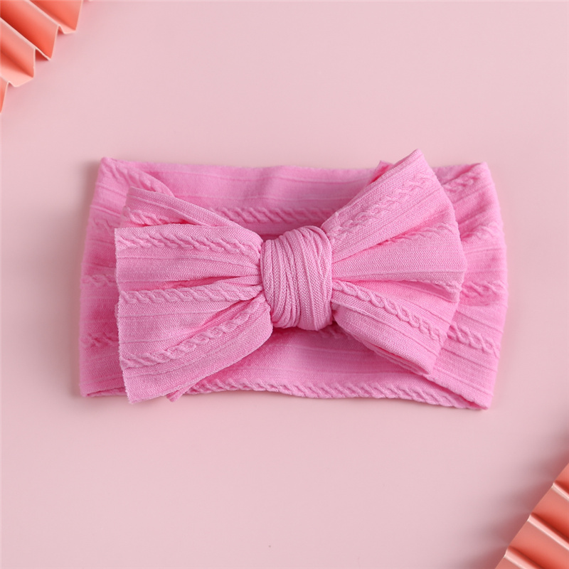 Jacquard Nylon Big Bowknot Baby Hair Band display picture 1