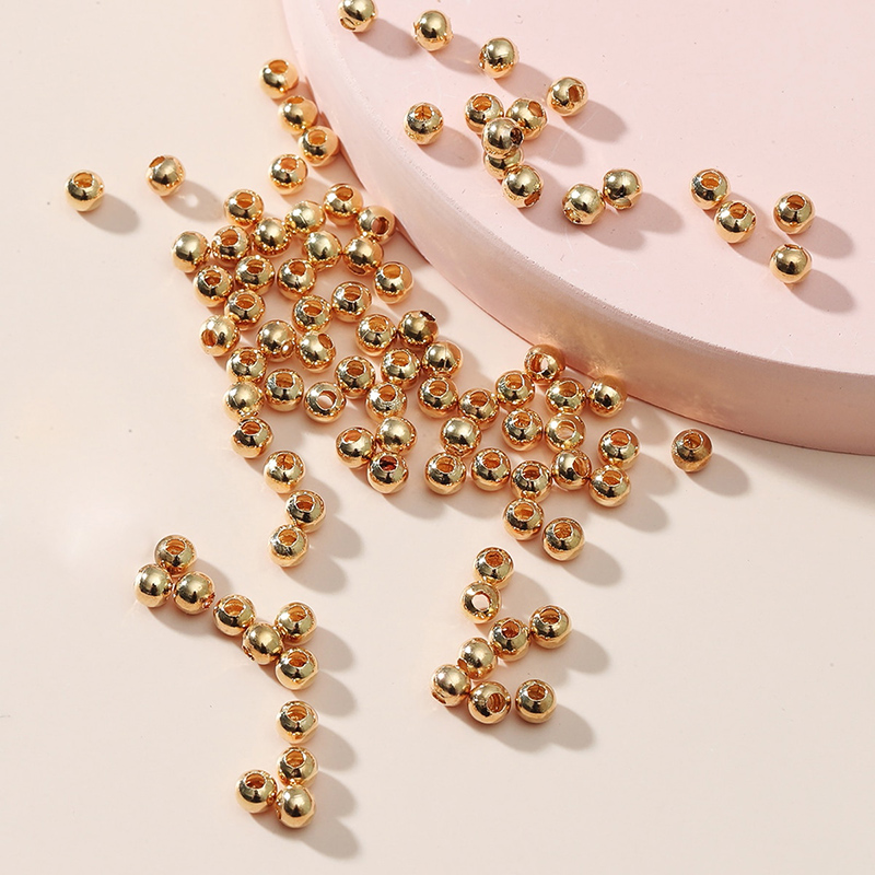 Mode Beliebte Ornament Grund Zubehör Metall Perlen 1 Packung (100 Pcs) display picture 1