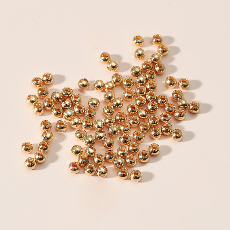 Mode Beliebte Ornament Grund Zubehör Metall Perlen 1 Packung (100 Pcs) display picture 3