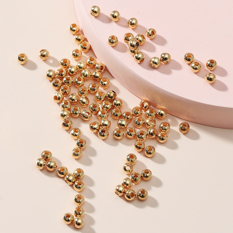 Mode Beliebte Ornament Grund Zubehör Metall Perlen 1 Packung (100 Pcs) display picture 4