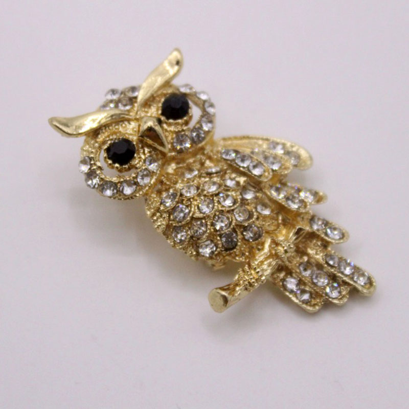 Factory Direct Sales Korean Style High-end Diamond Owl Brooch Corsage Clothing Accessories Unisex Pin display picture 1