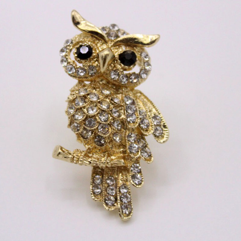 Factory Direct Sales Korean Style High-end Diamond Owl Brooch Corsage Clothing Accessories Unisex Pin display picture 3