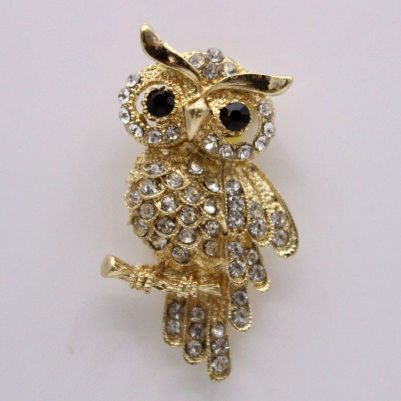 Factory Direct Sales Korean Style High-end Diamond Owl Brooch Corsage Clothing Accessories Unisex Pin display picture 4