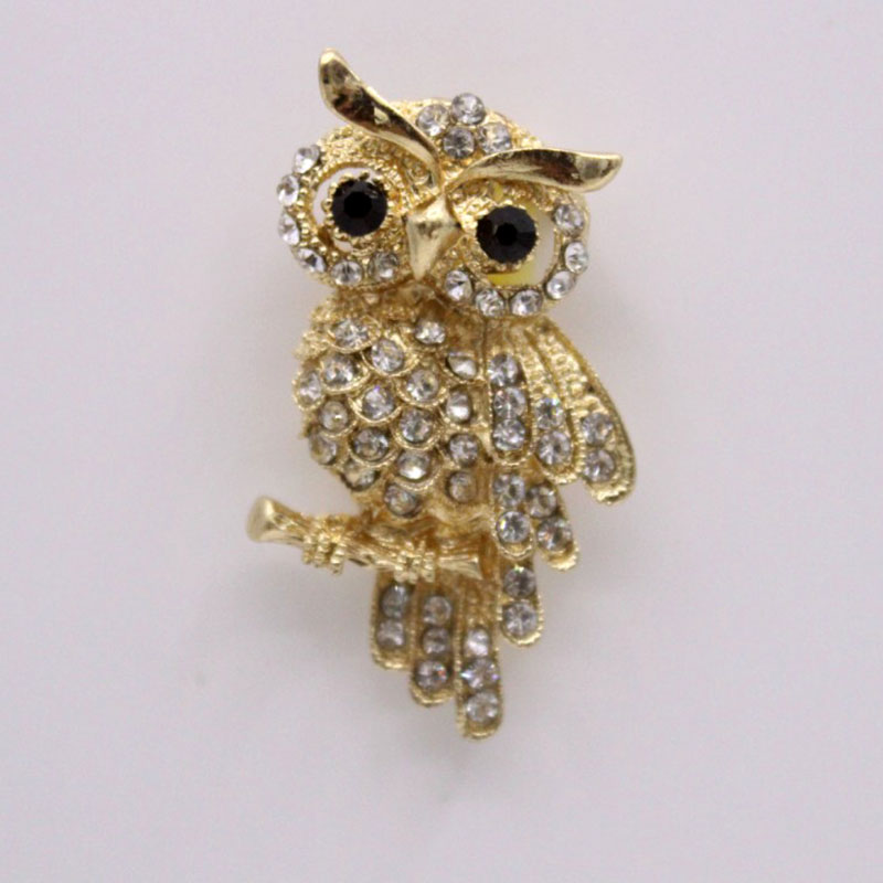 Factory Direct Sales Korean Style High-end Diamond Owl Brooch Corsage Clothing Accessories Unisex Pin display picture 5