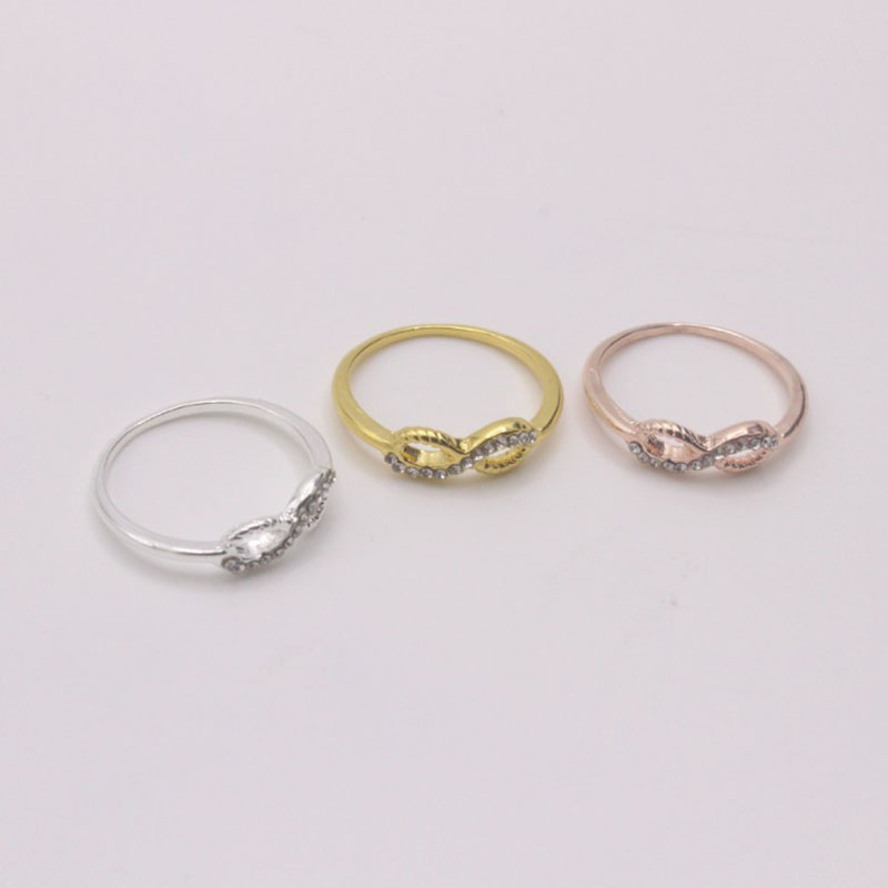 Cross-border Hot Selling Digital 8 Ring Stylish Graceful Simple Bow Forefinger Ring Women's All-match Fashion Jewelry display picture 7