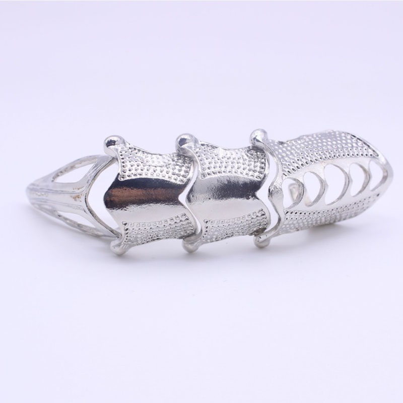 European And American Foreign Trade Fashion Exaggerated Ring Hot Sale At  Popular Punk Nail Multi-joint Opening Ring Ring display picture 3