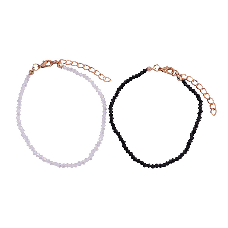 European American Simple Versatile Refined Grace Crystal Glass Anklet Sleeve display picture 2
