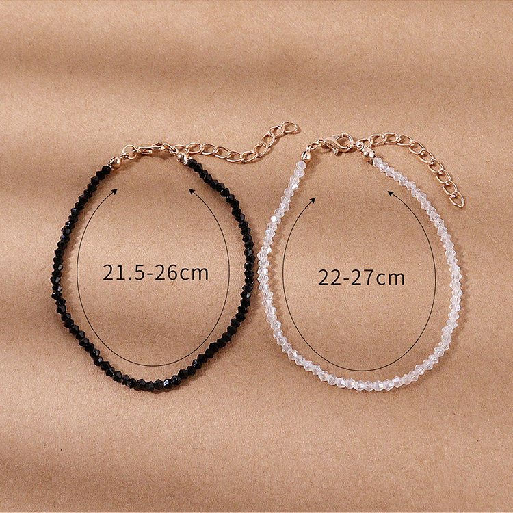 European American Simple Versatile Refined Grace Crystal Glass Anklet Sleeve display picture 3