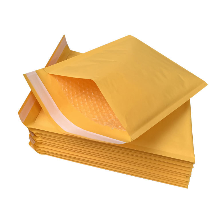 Yellow Kraft Paper Bubble Clothing Packaging Bag Thickened Envelope Bag display picture 1