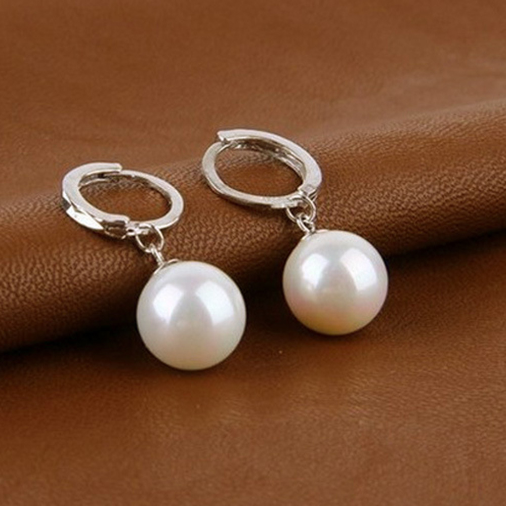 Fashion Sweet Alloy Geometry Pearl Earrings Drop display picture 3