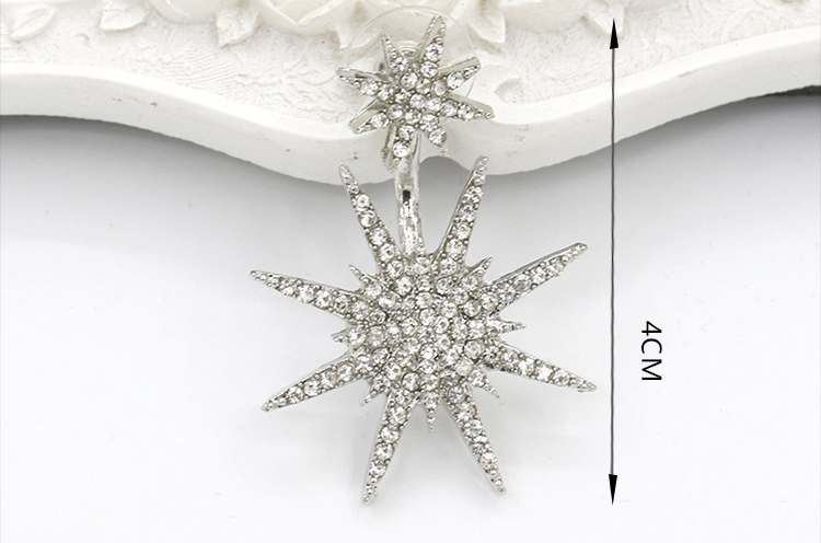 1 Pièce Mode Diamant Alliage Alliage De Zinc Strass Des Boucles D'Oreilles display picture 1