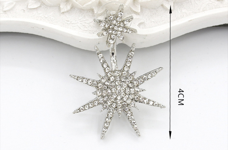 1 Piece Fashion Diamond Alloy Zinc Alloy Rhinestones Earrings display picture 1