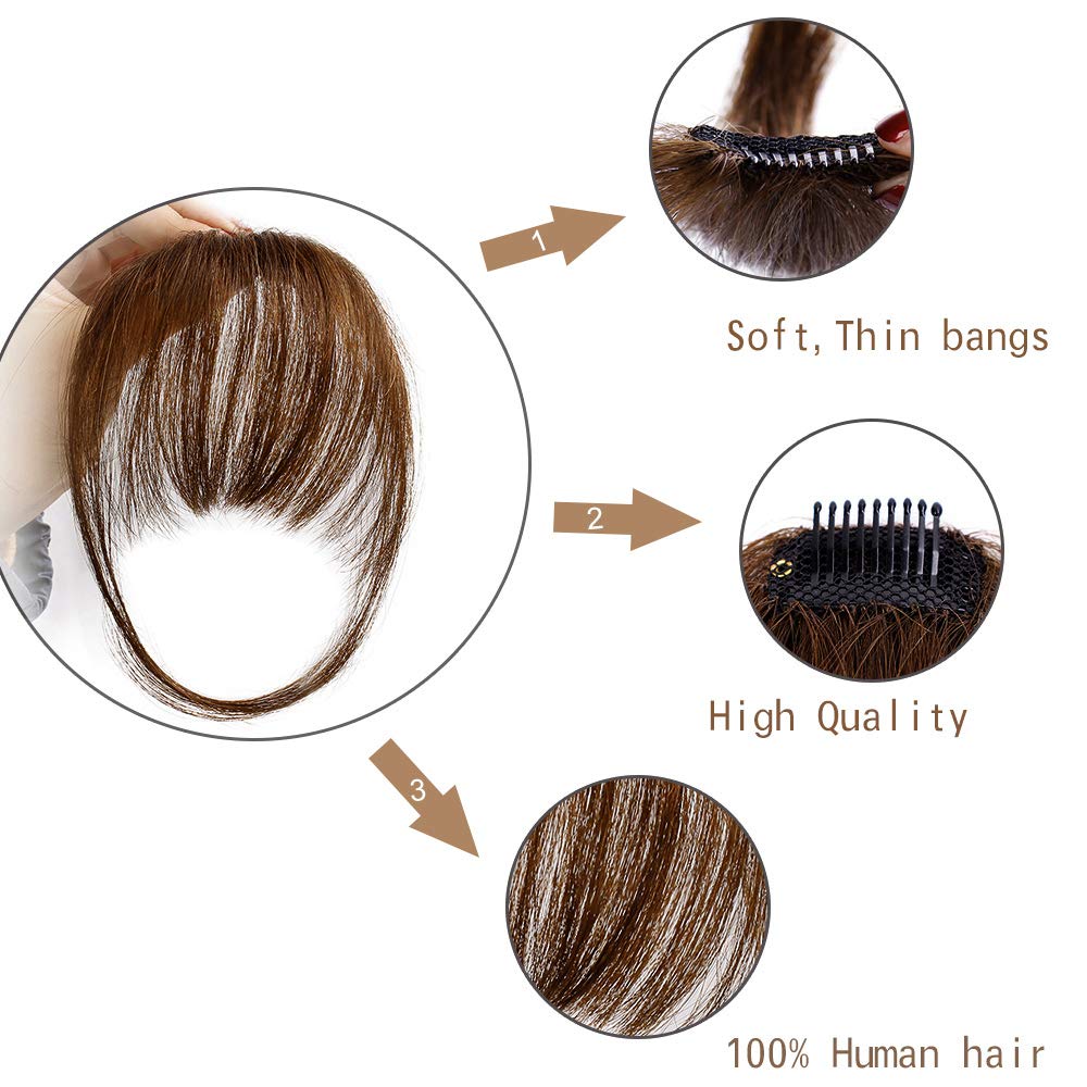 Fashion Bangs Wig Female Real Human Hair Wig Set display picture 2