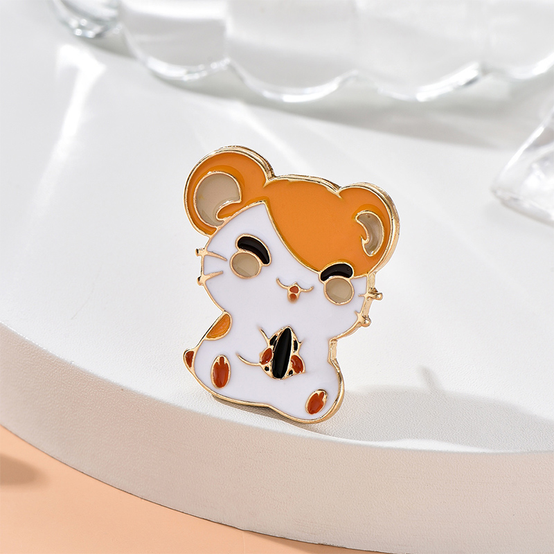 New Cartoon Little Mouse Cute Animal Brooch Melon Seeds display picture 2