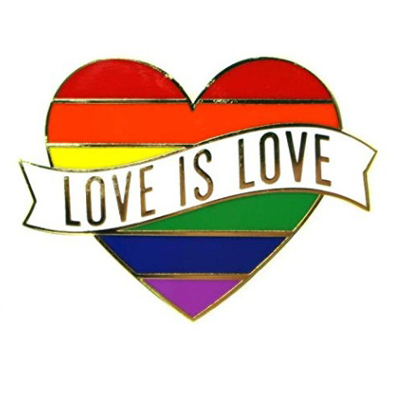 Lgbt Rainbow Love Flag Gay Brooch Spot Coat Clothing Dripping Oil Collar Pin Cartoon Brooch display picture 3
