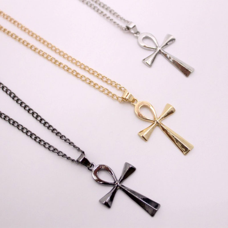 Fashion Glossy Cross Men's Alloy Necklace Ancient Egypt Symbol Pendant display picture 2