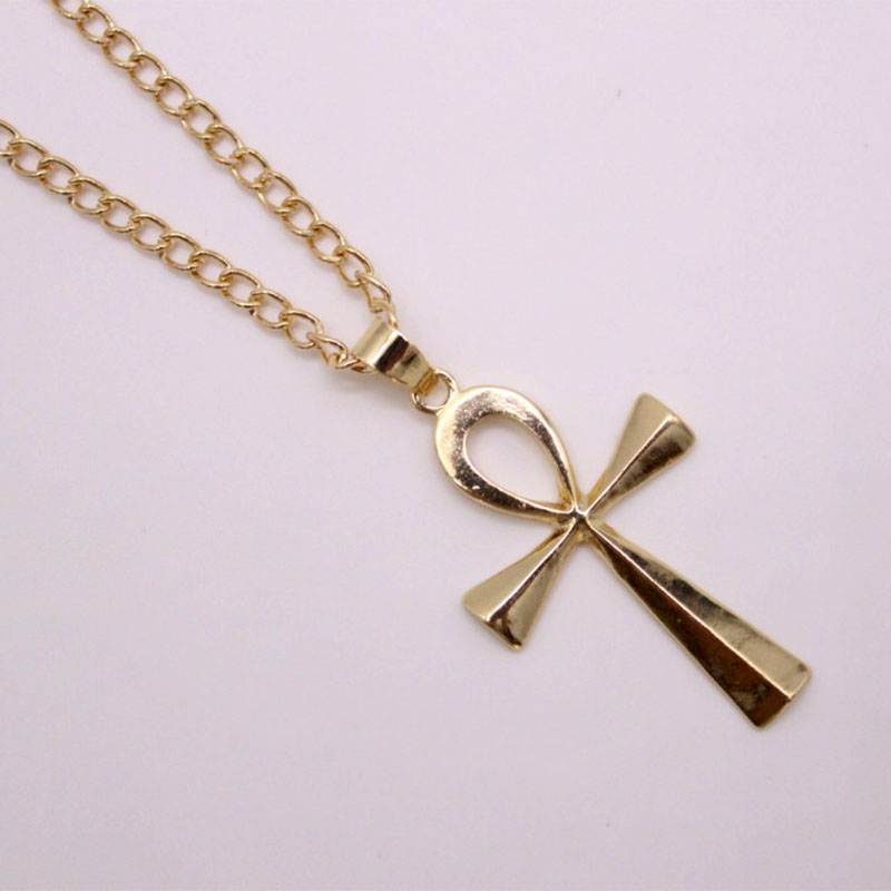 Fashion Glossy Cross Men's Alloy Necklace Ancient Egypt Symbol Pendant display picture 4