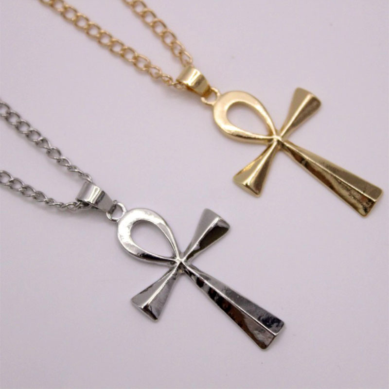 Fashion Glossy Cross Men's Alloy Necklace Ancient Egypt Symbol Pendant display picture 5