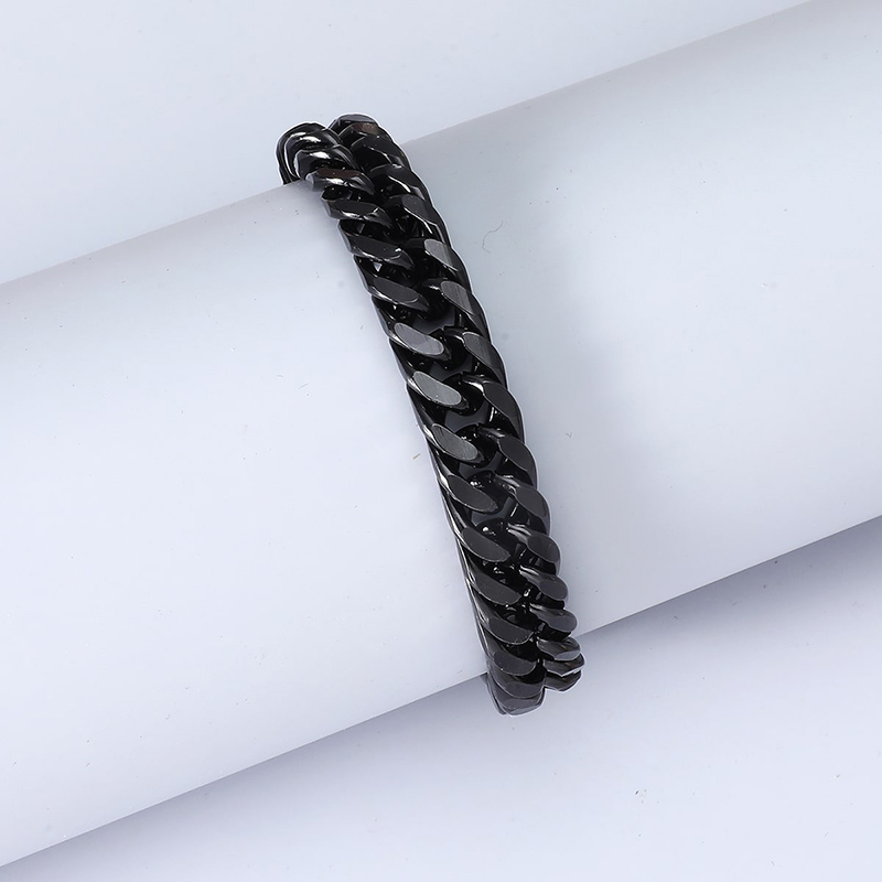 Men's Fashion Simplicity Chain Aluminum Alloys Leather Bracelet display picture 1