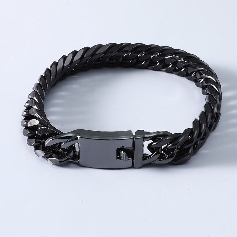Men's Fashion Simplicity Chain Aluminum Alloys Leather Bracelet display picture 2
