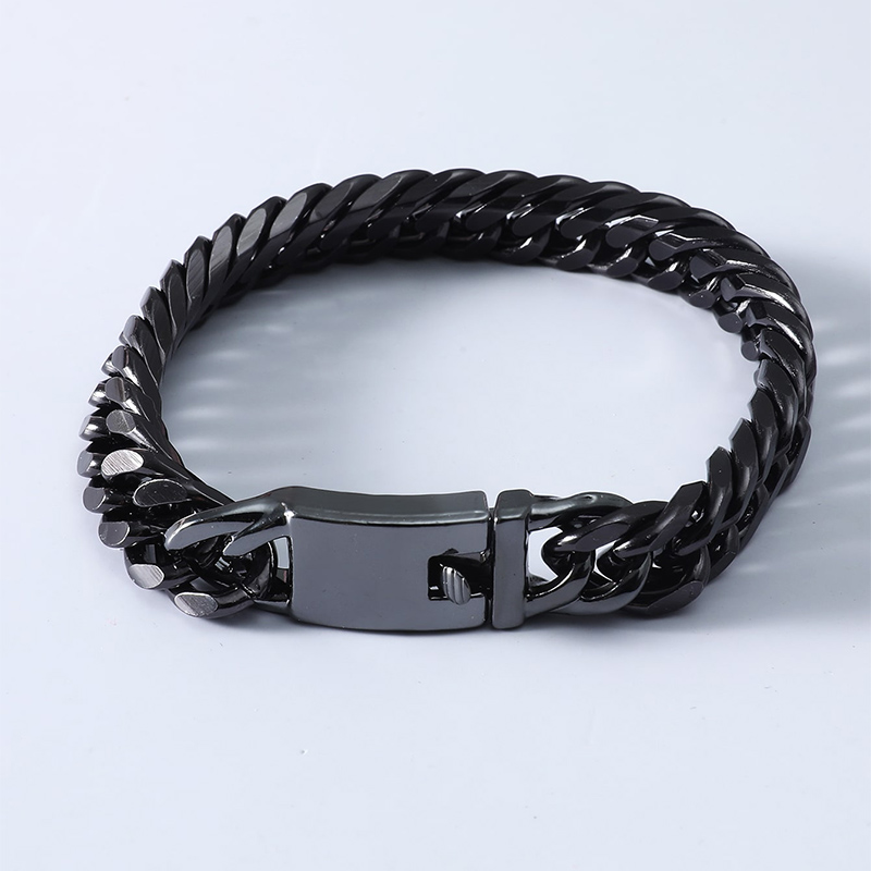 Men's Fashion Simplicity Chain Aluminum Alloys Leather Bracelet display picture 4