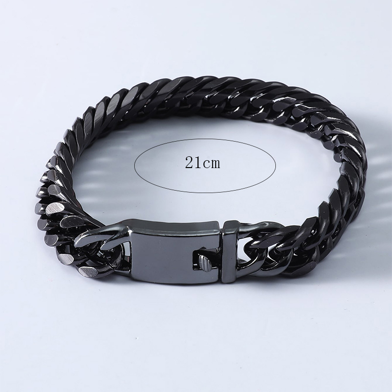 Men's Fashion Simplicity Chain Aluminum Alloys Leather Bracelet display picture 5
