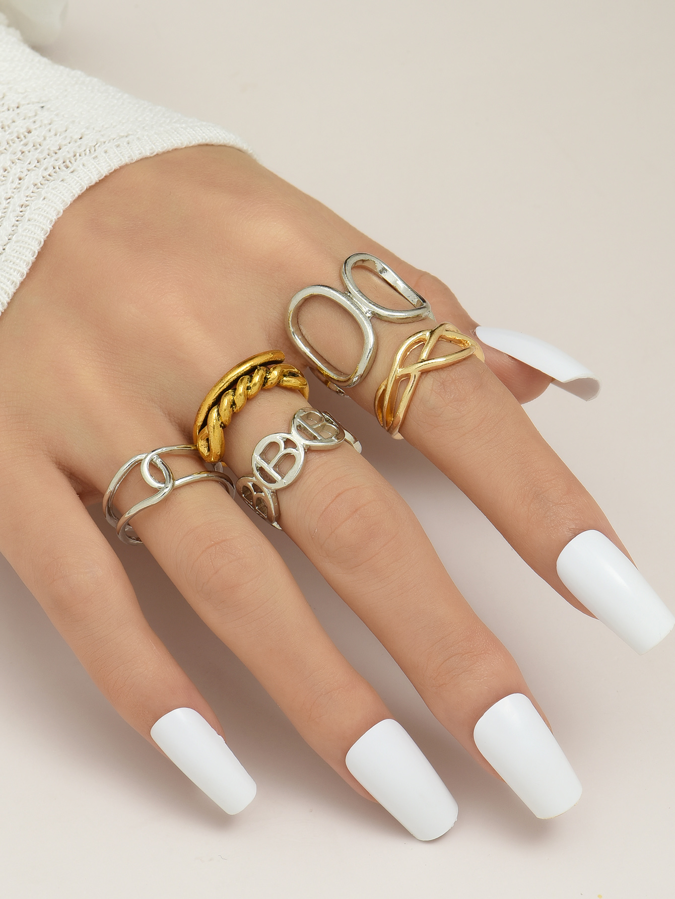 New Fashionable Open Adjustable Gold-plated Silver-plated Alloy Ring display picture 8