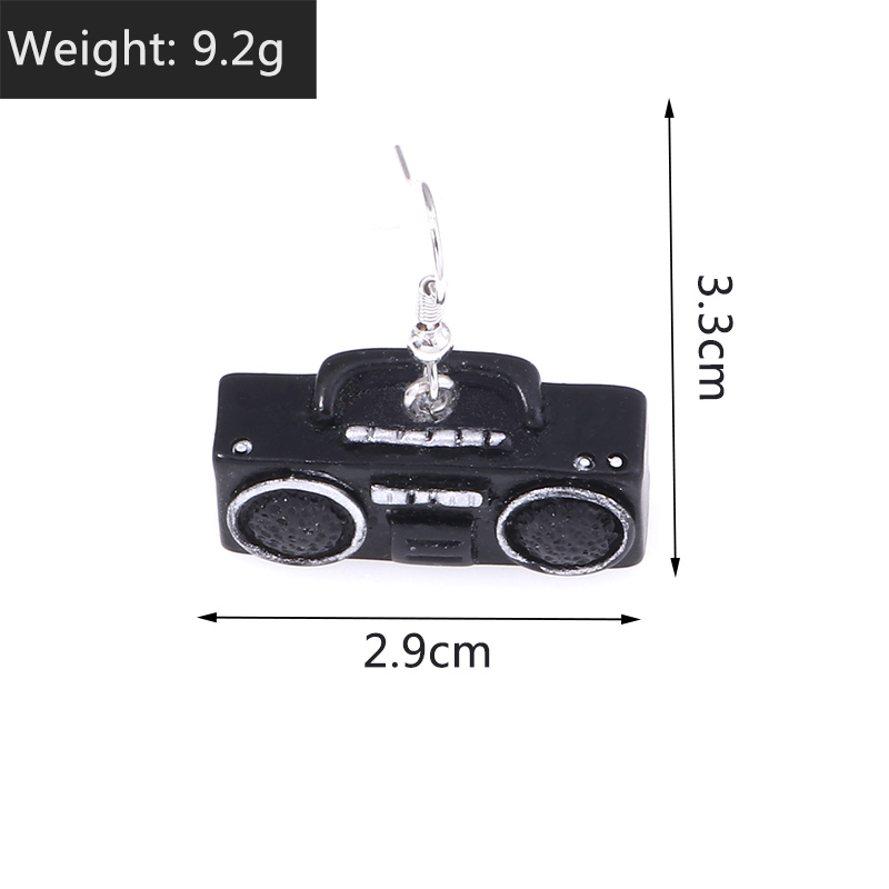 Fashion Old Object Telephone Tv Iron Radio Retro Earring Jewelry Wholesale display picture 4