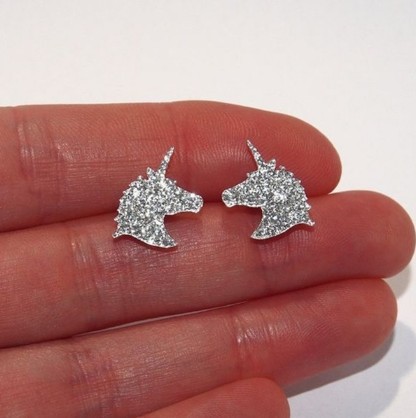 Cute Unicorn Alloy Plating No Inlaid Earrings 1 Set display picture 1