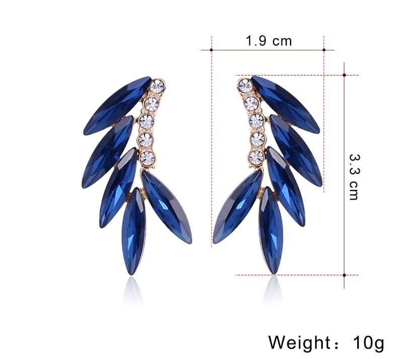 Style Vintage Style Baroque Mode Ailes Alliage Cristal Strass Boucles D'oreilles display picture 1