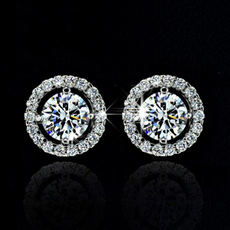 Aretes De Circonita Con Diamantes De Imitación De Adorno De Purpurina Popular De Moda display picture 4