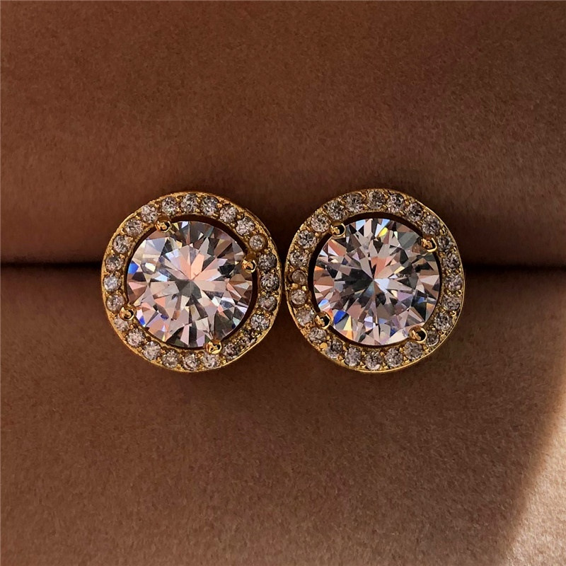 Aretes De Circonita Con Diamantes De Imitación De Adorno De Purpurina Popular De Moda display picture 5