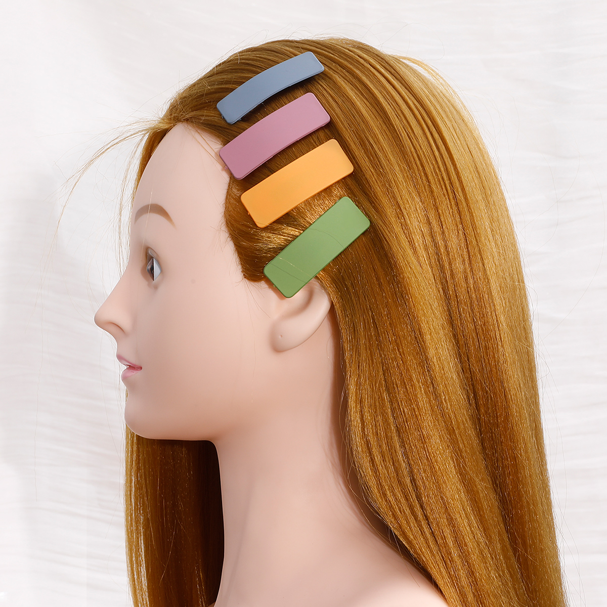 Simple Candy Color Square Large Hairpin 10 Piece Set display picture 4