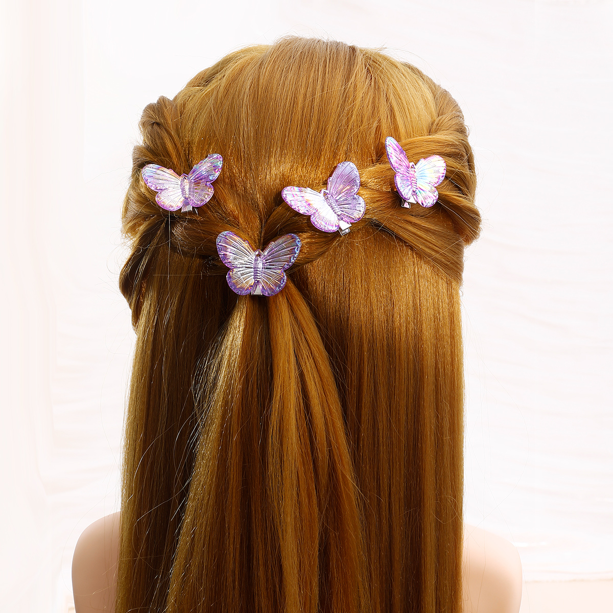 Cute Transparent Butterfly Shape Hair Clip 4-piece Set display picture 4