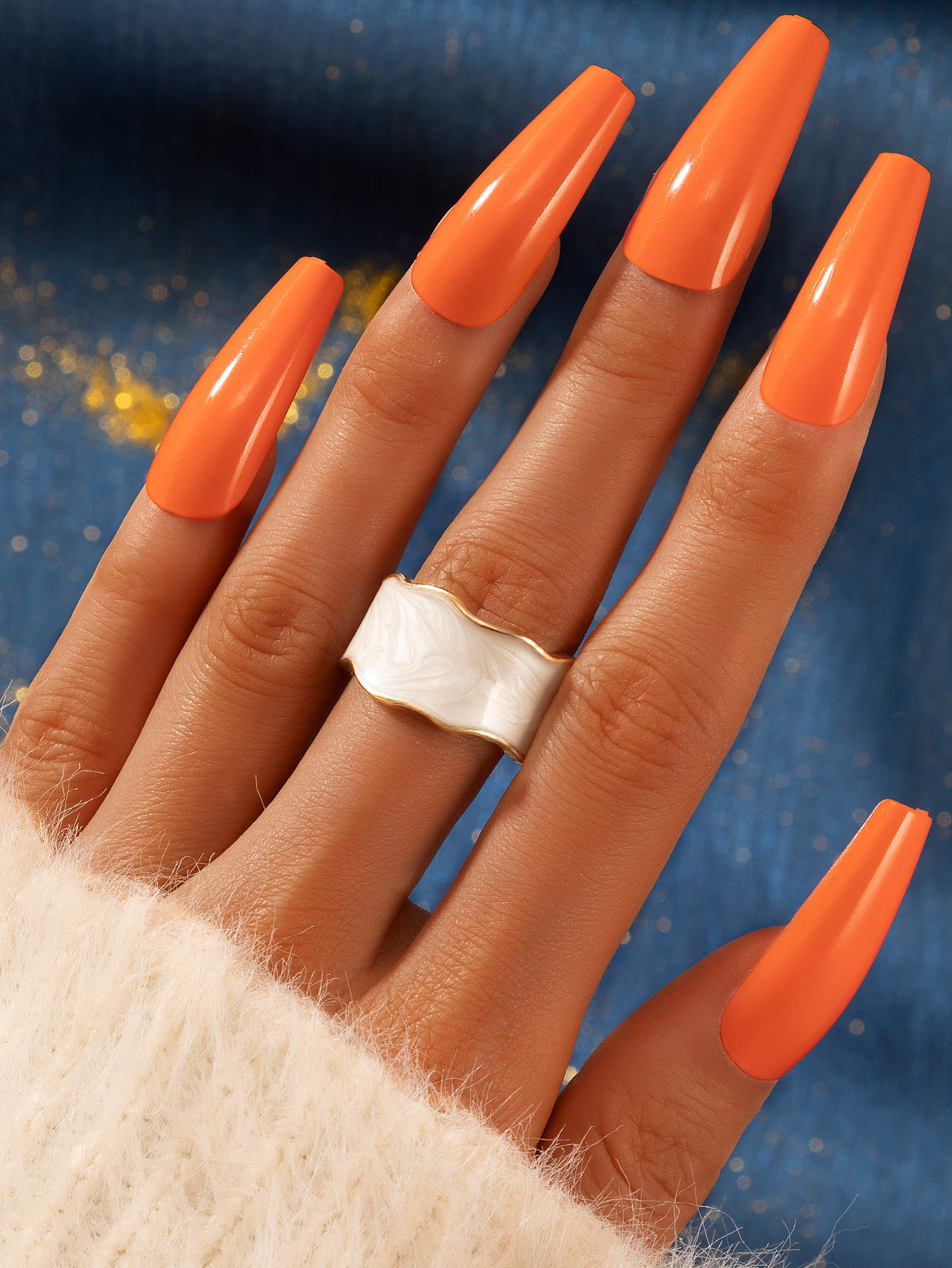 Simple Style Enamel Glaze Color Open Ring Irregular Ring display picture 1