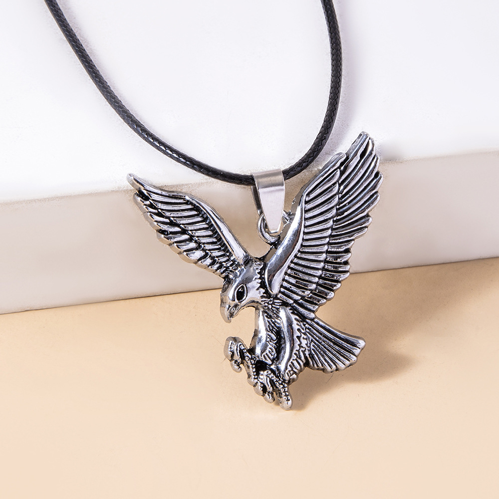 Retro Eagle Alloy Plating Alloy Unisex Necklace display picture 1