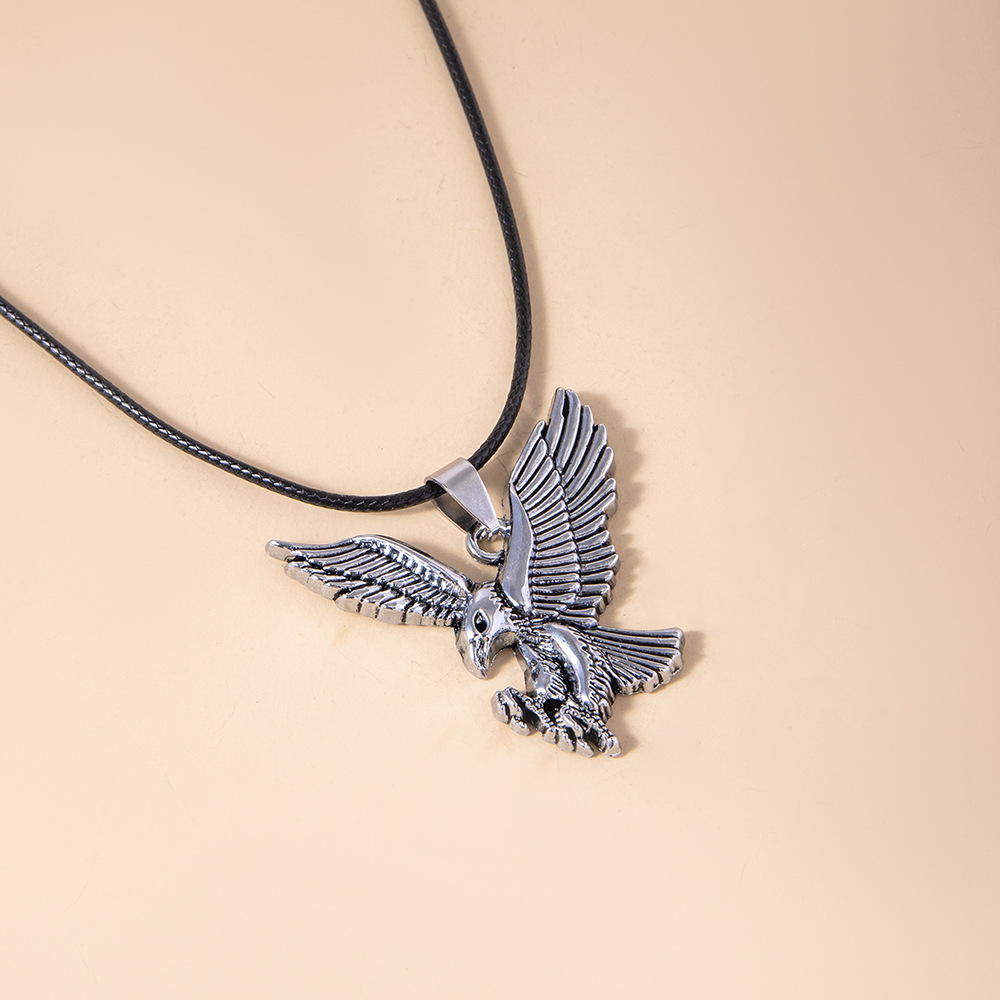 Retro Eagle Alloy Plating Alloy Unisex Necklace display picture 2