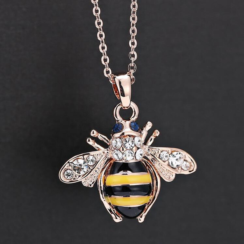 Mode Abeille Alliage Placage Strass Artificiels Femmes Collier display picture 1