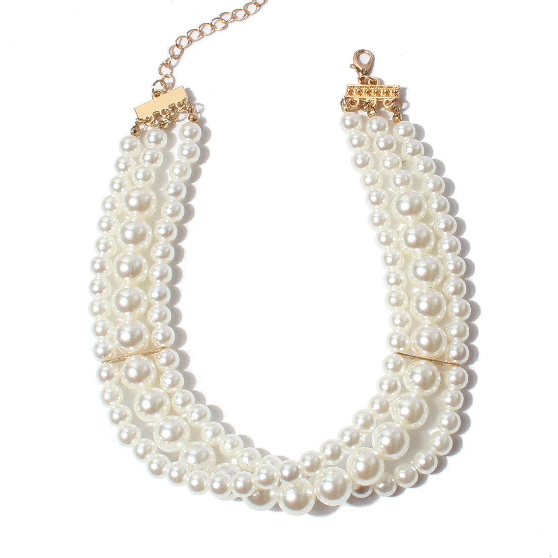 Fashion Bohemian Style Pearl Beaded Multi-layer Short Necklace Ornament display picture 4