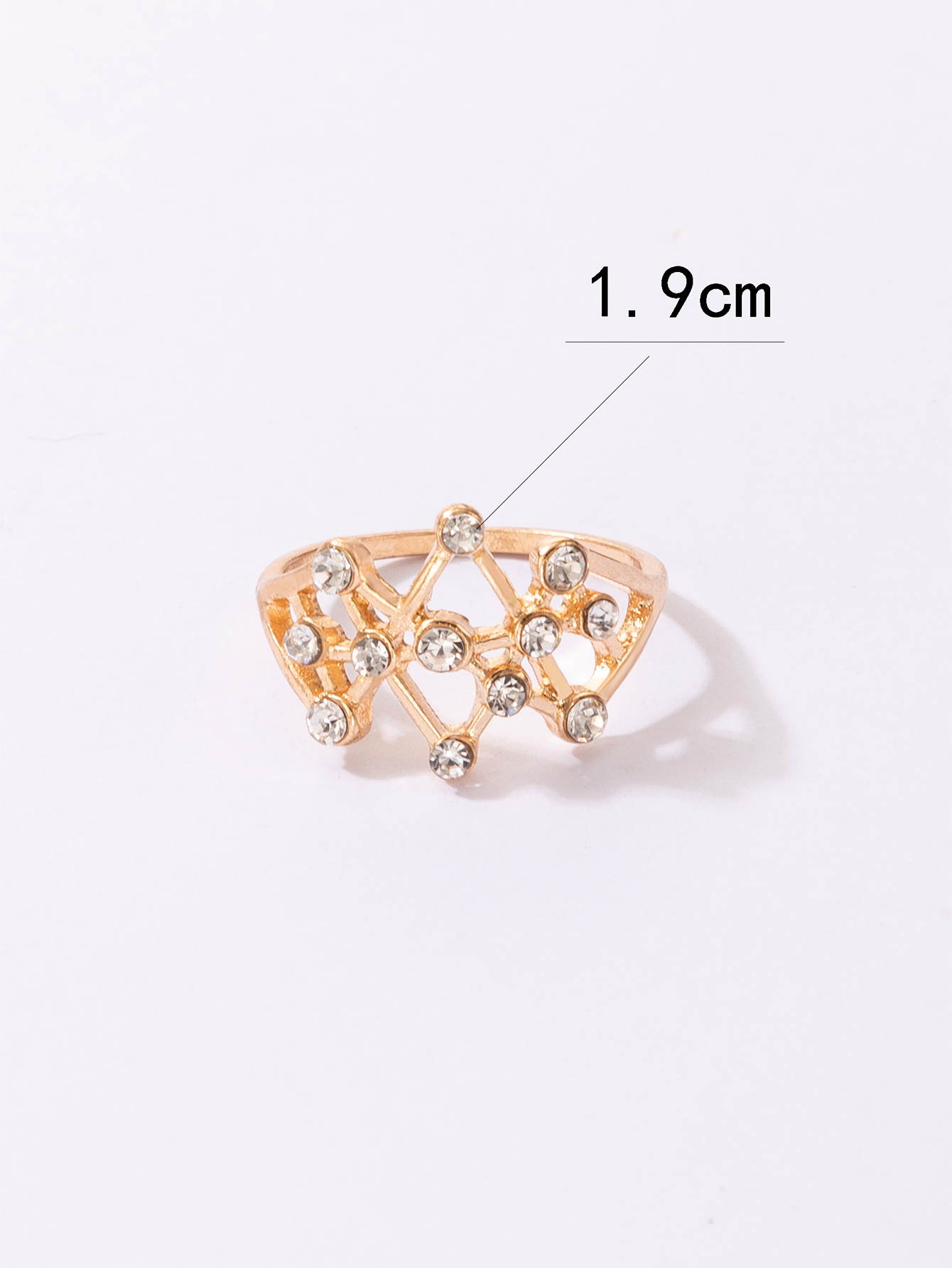 Simple Jewelry Woven Hollowed Single Ring Alloy Geometric Ring display picture 1