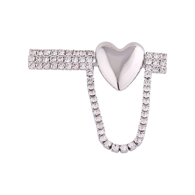 Europe And America Creative All-matching Graceful Big Brand Peach Heart Crystal Brooch display picture 2